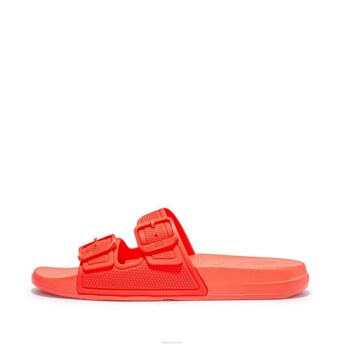 femei 8T84T88 portocaliu neon glisiere cu cataramă iqushion cu două bare Fitflop
