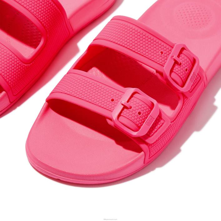 femei 8T84T89 roz pop glisiere cu cataramă iqushion cu două bare Fitflop