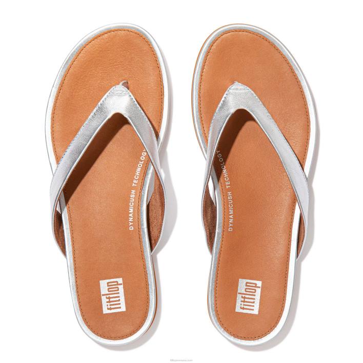 femei 8T84T11 argint șlapi gracie din piele metalizată Fitflop