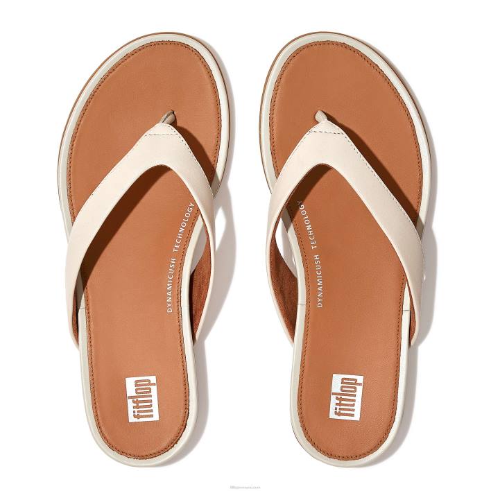 femei 8T84T13 bej piatra flip flops din piele gracie Fitflop