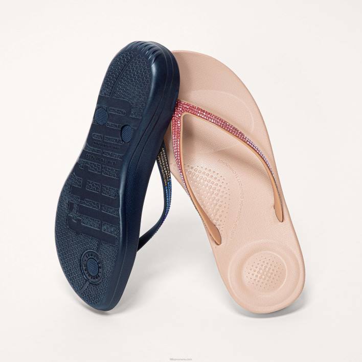 femei 8T84T17 marina de la miezul nopții șlapi iqushion ombre sparkle Fitflop