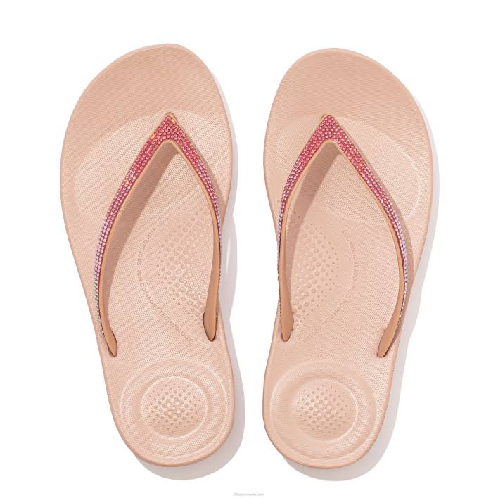 femei 8T84T18 roz moale șlapi iqushion ombre-sparkle Fitflop