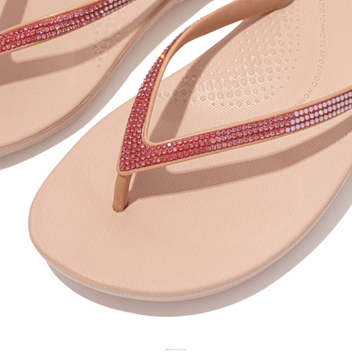 femei 8T84T18 roz moale șlapi iqushion ombre-sparkle Fitflop