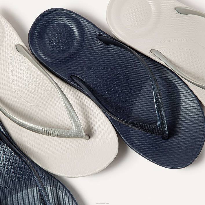 femei 8T84T21 argint iqushion șlapi ergonomici Fitflop