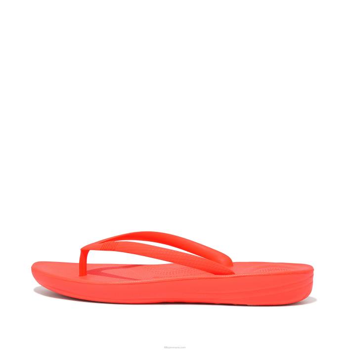 femei 8T84T22 portocaliu neon iqushion șlapi ergonomici Fitflop