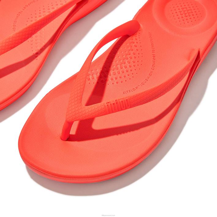 femei 8T84T22 portocaliu neon iqushion șlapi ergonomici Fitflop