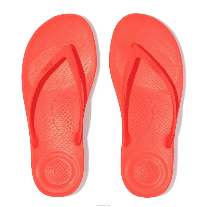 femei 8T84T22 portocaliu neon iqushion șlapi ergonomici Fitflop