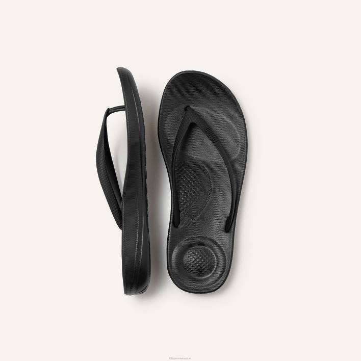 femei 8T84T25 tot negru iqushion șlapi ergonomici Fitflop