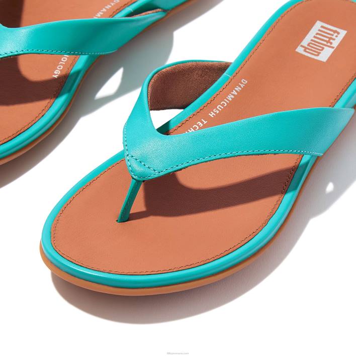 femei 8T84T8 albastru tahiti flip flops din piele gracie Fitflop