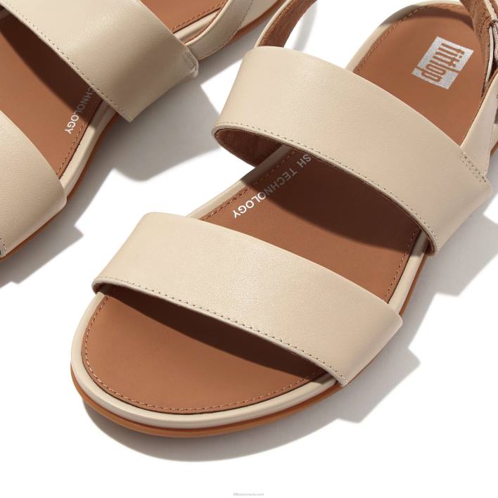 femei 8T84T67 bej piatra sandale gracie din piele cu curele din spate Fitflop