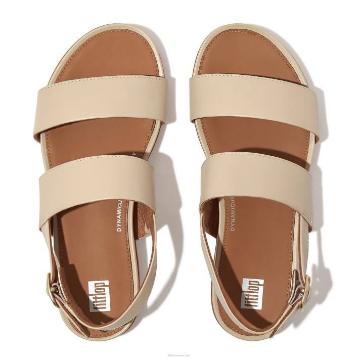 femei 8T84T67 bej piatra sandale gracie din piele cu curele din spate Fitflop