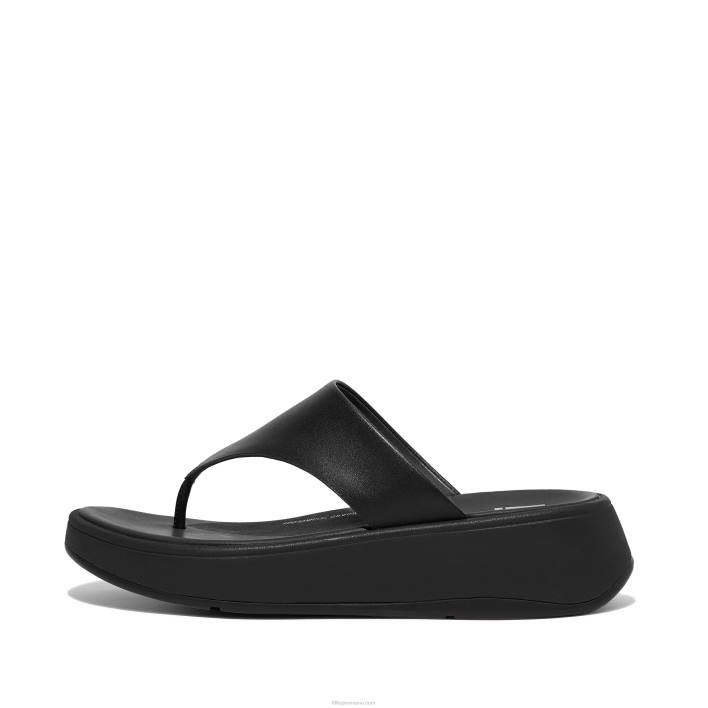 femei 8T84T135 tot negru Sandale cu vârf plat din piele f-mode Fitflop