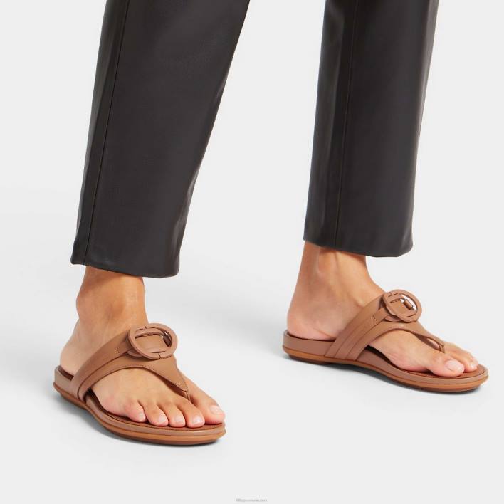 femei 8T84T145 bronz latte sandale gracie circlet din piele Fitflop