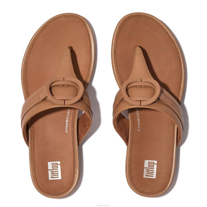 femei 8T84T145 bronz latte sandale gracie circlet din piele Fitflop