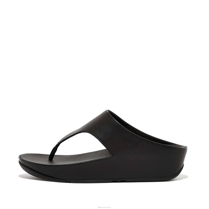 femei 8T84T148 tot negru sandale cu vârf din piele shuv Fitflop