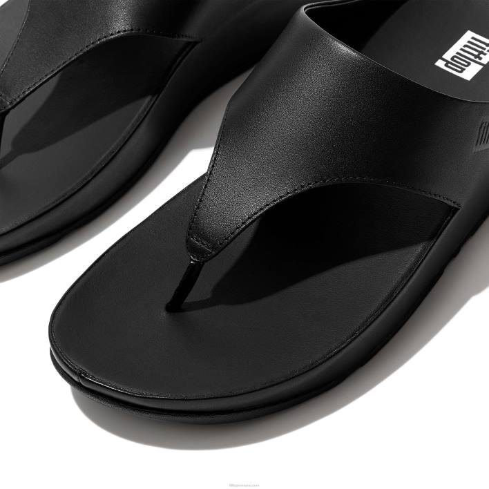femei 8T84T148 tot negru sandale cu vârf din piele shuv Fitflop