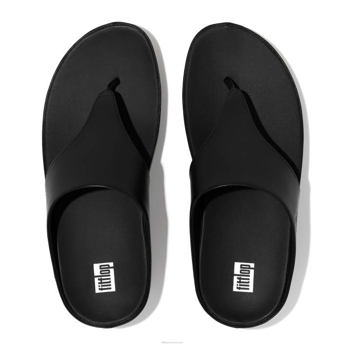 femei 8T84T148 tot negru sandale cu vârf din piele shuv Fitflop