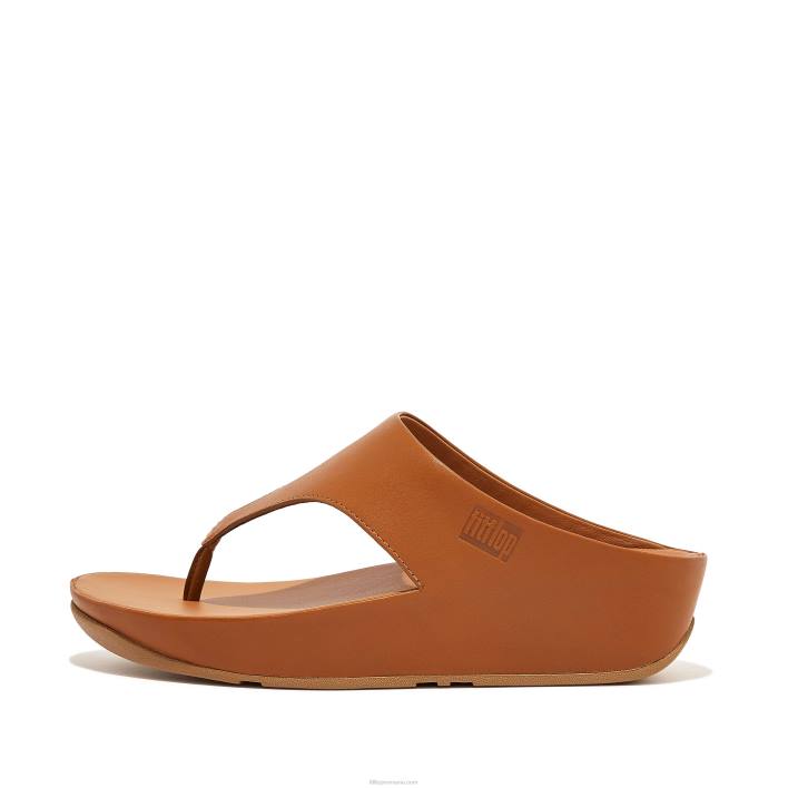 femei 8T84T149 bronz ușor sandale cu vârf din piele shuv Fitflop
