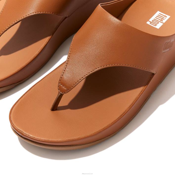 femei 8T84T149 bronz ușor sandale cu vârf din piele shuv Fitflop