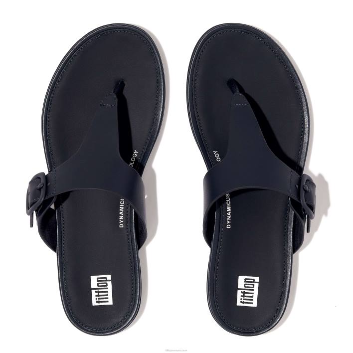 femei 8T84T79 marina de la miezul nopții sandale gracie din piele cu cataramă mată Fitflop